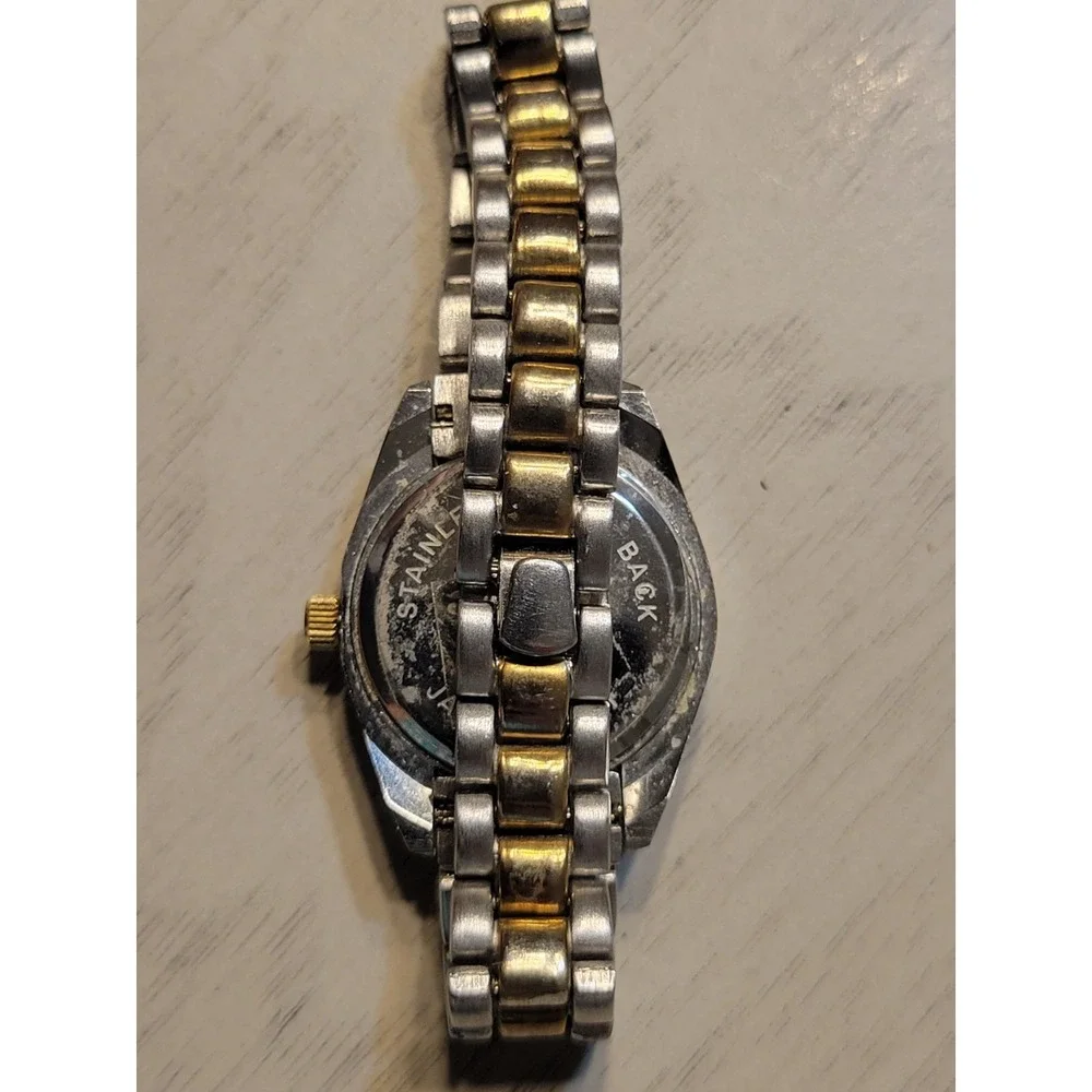 Watch, Women's Geneva Quartz, Silver Tone with Gold Tone Accents Needs Battery